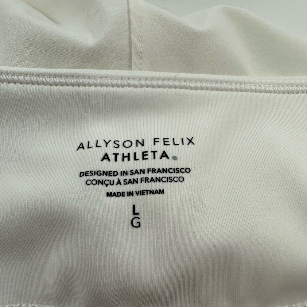 Athleta Allyson Felix Women's Cream Pants Large - Picture 7 of 11